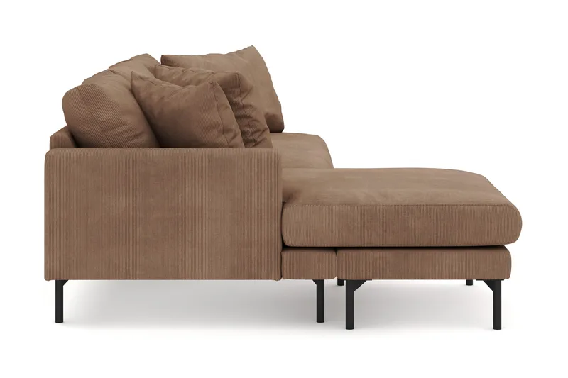 Menard 4-sits Vänstervänd L-formad Djup Divansoffa i Manchester - Brun - Möbler - Vardagsrum - Soffor - Divansoffa & schäslong