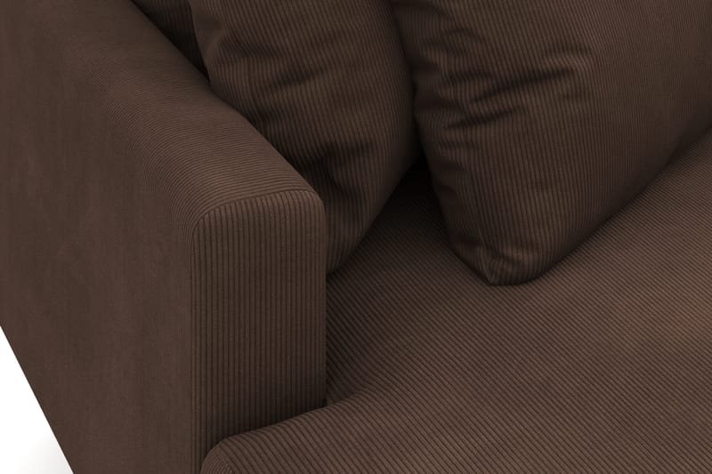 Menard 4-sits Vänstervänd L-formad Djup Divansoffa i Manchester - Brun - Möbler - Vardagsrum - Soffor - Divansoffa & schäslong