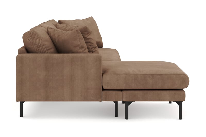 Menard 4-sits Vänstervänd L-formad Djup Divansoffa i Manchester - Brun - Möbler - Vardagsrum - Soffor - Divansoffa & schäslong