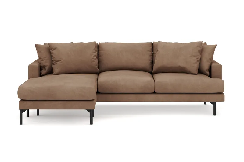 Menard 4-sits Vänstervänd L-formad Djup Divansoffa i Manchester, Brun