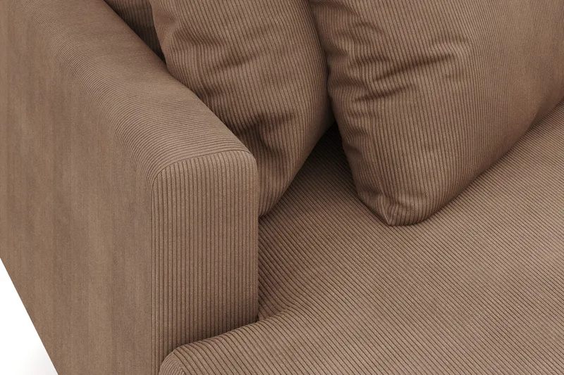 Menard 4-sits Vänstervänd L-formad Djup Divansoffa i Manchester - Brun - Möbler - Vardagsrum - Soffor - Divansoffa & schäslong