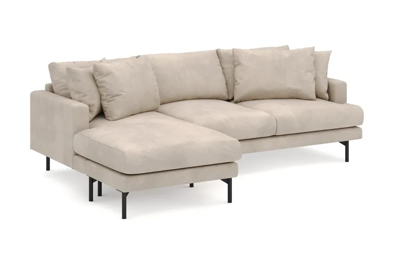 Menard 4-sits Vänstervänd L-formad Djup Divansoffa i Manchester - Greige - Möbler - Vardagsrum - Soffor - Divansoffa & schäslong