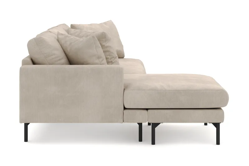 Menard 4-sits Vänstervänd L-formad Djup Divansoffa i Manchester - Greige - Möbler - Vardagsrum - Soffor - Divansoffa & schäslong