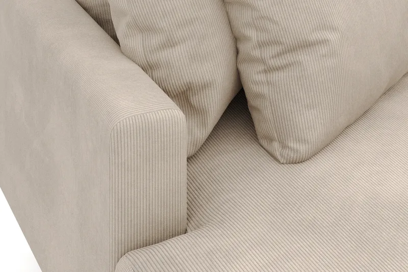 Menard 4-sits Vänstervänd L-formad Djup Divansoffa i Manchester - Greige - Möbler - Vardagsrum - Soffor - Divansoffa & schäslong