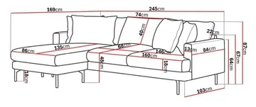 Menard 4-sits Vänstervänd L-formad Djup Divansoffa i Manchester - Greige - Möbler - Vardagsrum - Soffor - Divansoffa & schäslong