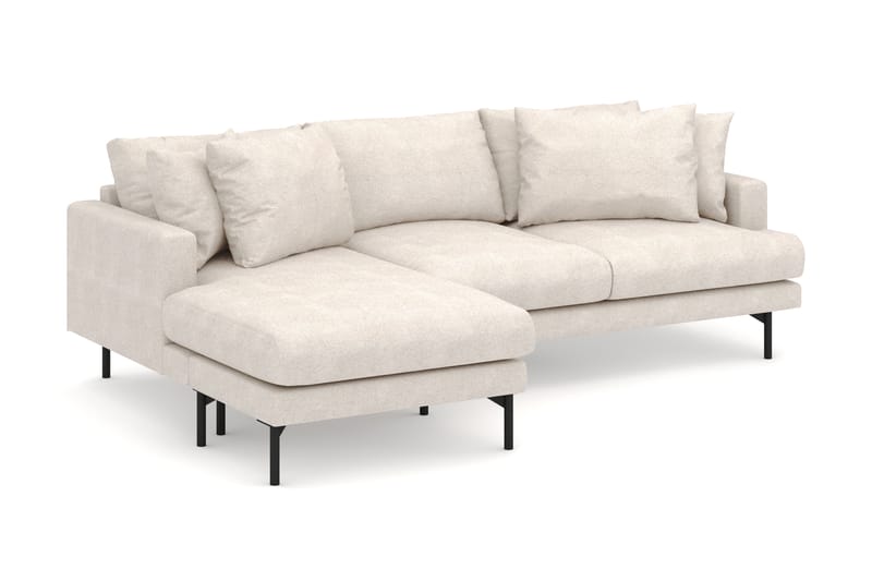 Menard 4-sits Vänstervänd L-formad Djup Divansoffa i Tyg - Beige - Möbler - Vardagsrum - Soffor - Divansoffa & schäslong