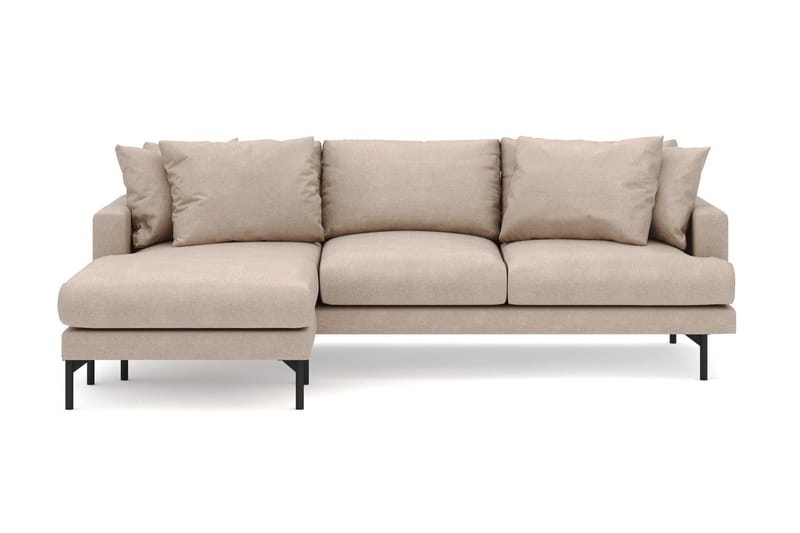 Menard 4-sits Vänstervänd L-formad Djup Divansoffa i Tyg - Beige - Möbler - Vardagsrum - Soffor - Divansoffa & schäslong