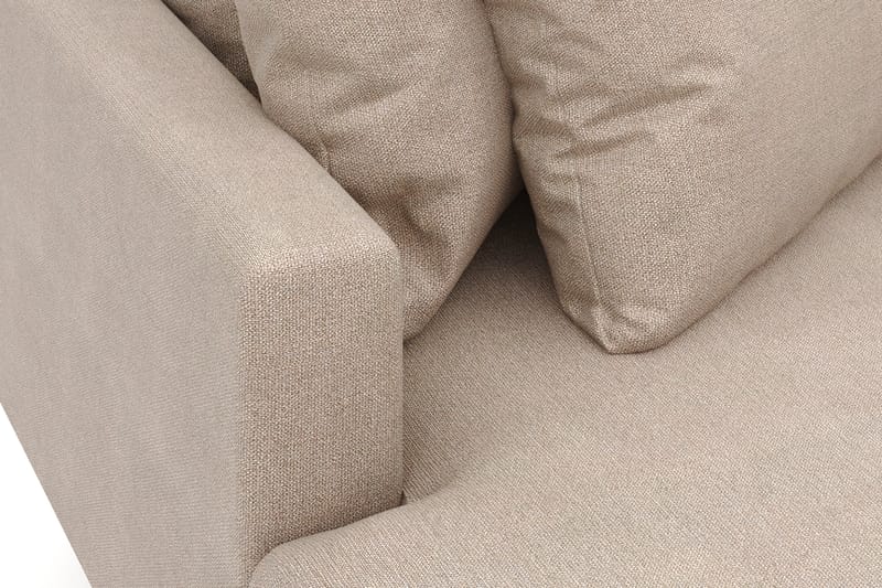 Menard 4-sits Vänstervänd L-formad Djup Divansoffa i Tyg - Beige - Möbler - Vardagsrum - Soffor - Divansoffa & schäslong