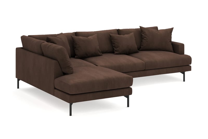 Menard 4-sits Vänstervänd L-formad Djup Schäslongsoffa i Manchester - Brun - Möbler - Vardagsrum - Soffor - Divansoffa & schäslong