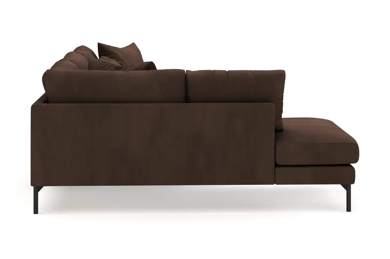 Menard 4-sits Vänstervänd L-formad Djup Schäslongsoffa i Manchester - Brun - Möbler - Vardagsrum - Soffor - Divansoffa & schäslong