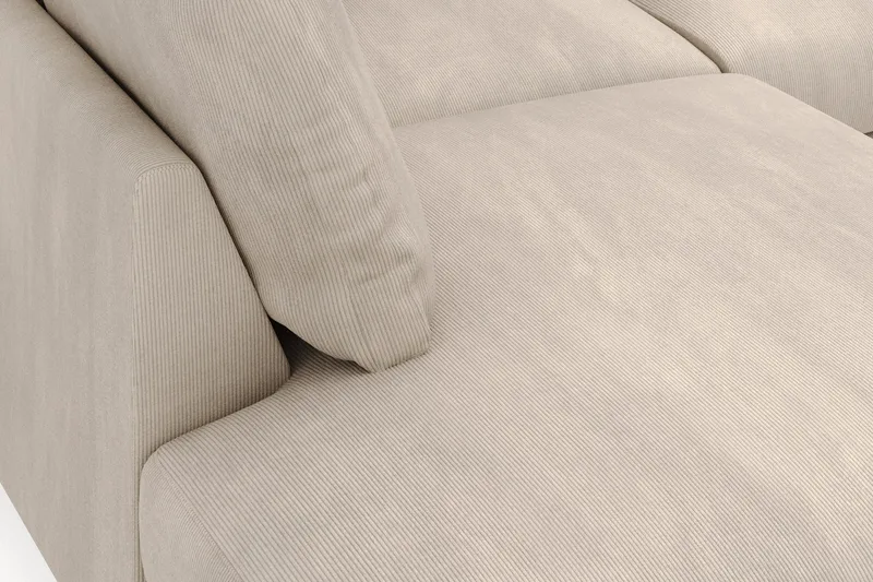 Menard 4-sits Vänstervänd L-formad Djup Schäslongsoffa i Manchester - Greige - Möbler - Vardagsrum - Soffor - Divansoffa & schäslong