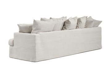 Menard 4-sits Vänstervänd L-formad Djup Schäslongsoffa i Tyg - Beige - Möbler - Vardagsrum - Soffor - Divansoffa & schäslong
