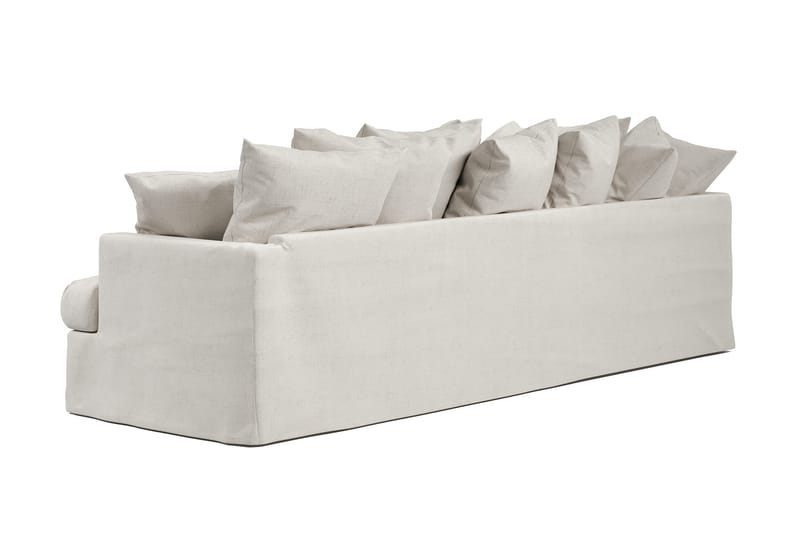 Menard 4-sits Vänstervänd L-formad Djup Schäslongsoffa i Tyg - Beige - Möbler - Vardagsrum - Soffor - Divansoffa & schäslong