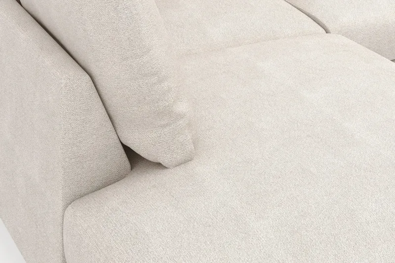Menard 4-sits Vänstervänd L-formad Djup Schäslongsoffa i Tyg - Beige - Möbler - Vardagsrum - Soffor - Divansoffa & schäslong