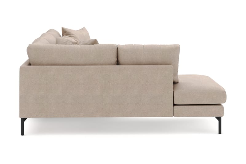Menard 4-sits Vänstervänd L-formad Djup Schäslongsoffa i Tyg - Beige - Möbler - Vardagsrum - Soffor - Divansoffa & schäslong