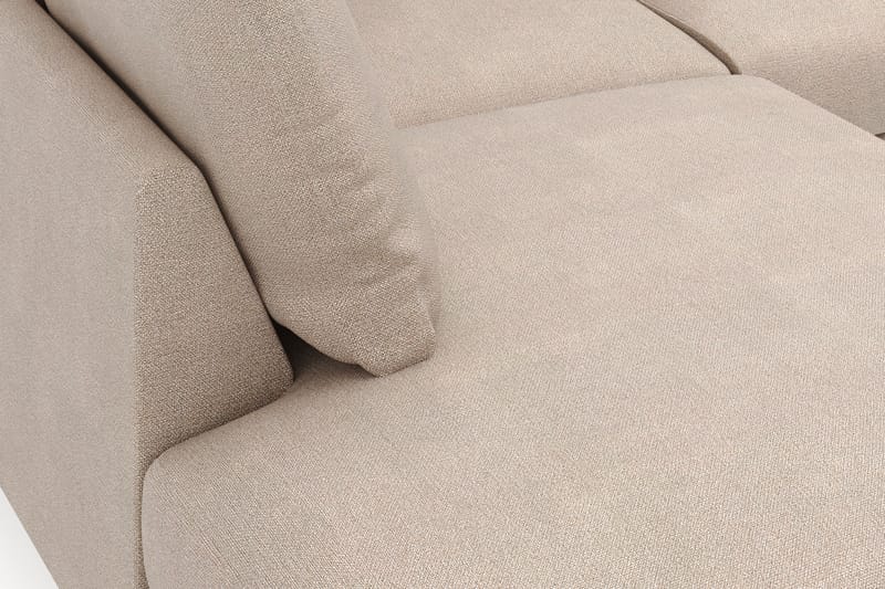 Menard 4-sits Vänstervänd L-formad Djup Schäslongsoffa i Tyg - Beige - Möbler - Vardagsrum - Soffor - Divansoffa & schäslong