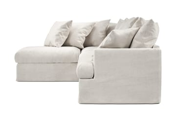 Menard 4-sits Vänstervänd L-formad Djup Schäslongsoffa i Tyg - Beige - Möbler - Vardagsrum - Soffor - Divansoffa & schäslong