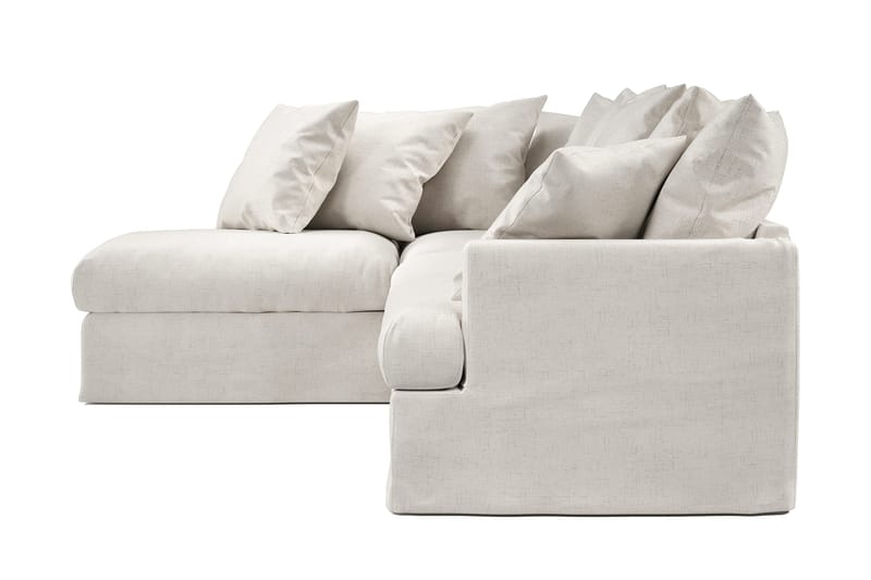 Menard 4-sits Vänstervänd L-formad Djup Schäslongsoffa i Tyg - Beige - Möbler - Vardagsrum - Soffor - Divansoffa & schäslong