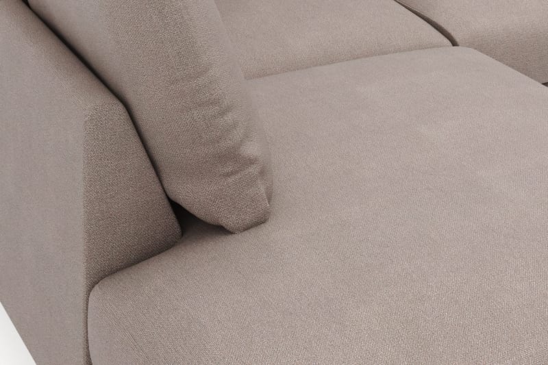Menard 4-sits Vänstervänd L-formad Djup Schäslongsoffa i Tyg - Brun - Möbler - Vardagsrum - Soffor - Divansoffa & schäslong