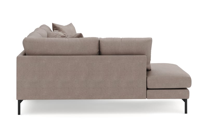 Menard 4-sits Vänstervänd L-formad Djup Schäslongsoffa i Tyg - Brun - Möbler - Vardagsrum - Soffor - Divansoffa & schäslong