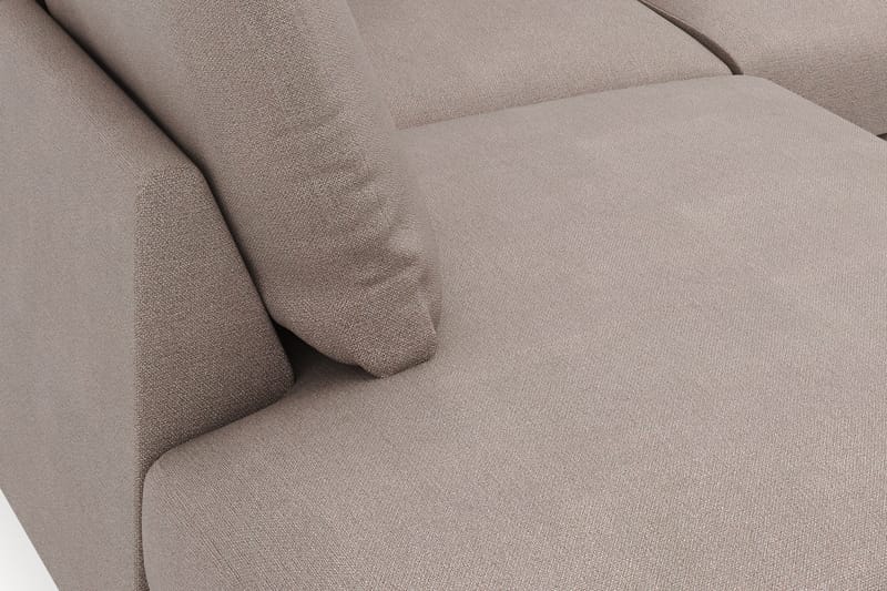 Menard 4-sits Vänstervänd L-formad Djup Schäslongsoffa i Tyg - Brun - Möbler - Vardagsrum - Soffor - Divansoffa & schäslong