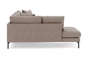 Menard 4-sits Vänstervänd L-formad Djup Schäslongsoffa i Tyg - Brun - Möbler - Vardagsrum - Soffor - Divansoffa & schäslong