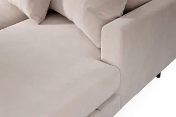 Menard 4-sits Vänstervänd Stor U-formad Djup Large Soffa med Divan och Schäslong i Sammet - Beige - Möbler - Vardagsrum - Soffor - U-soffor