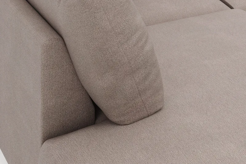 Menard 4-sits Vänstervänd Stor U-formad Djup Large Soffa med Divan och Schäslong i Tyg - Brun - Möbler - Vardagsrum - Soffor - U-soffor