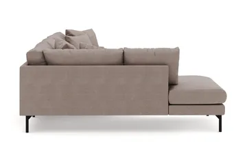 Menard 4-sits Vänstervänd Stor U-formad Djup Large Soffa med Divan och Schäslong i Tyg - Brun - Möbler - Vardagsrum - Soffor - U-soffor