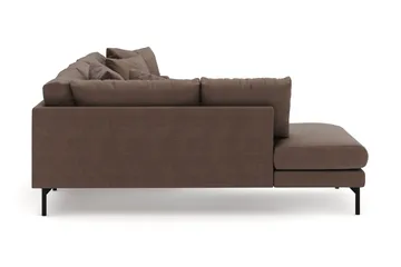 Menard 4-sits Vänstervänd Stor U-formad Djup Large Soffa med Divan och Schäslong i Tyg - Brun - Möbler - Vardagsrum - Soffor - U-soffor