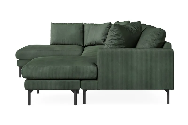 Menard 4-sits Vänstervänd Stor U-formad Djup Soffa med Divan och Schäslong i Manchester - Grön - Möbler - Vardagsrum - Soffor - U-soffor