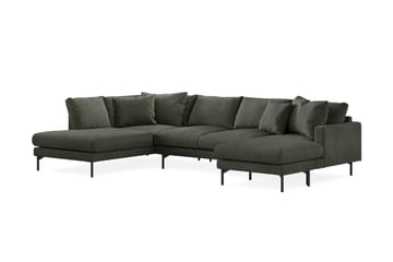 Menard 4-sits Vänstervänd Stor U-formad Djup Soffa med Divan och Schäslong i Manchester - Mörkgrön - Möbler - Vardagsrum - Soffor - U-soffor