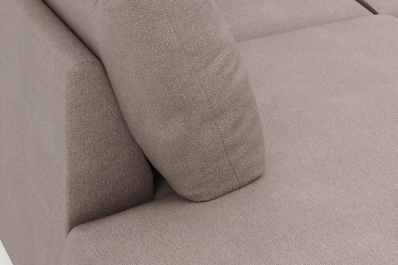 Menard 4-sits Vänstervänd U-formad Large Soffa med Divan och Schäslong i Tyg - Brun - Möbler - Vardagsrum - Soffor - U-soffor