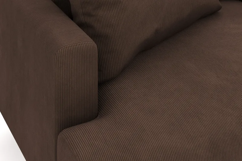 Menard 6-sits Högervänd L-formad Hörnsoffa i Manchester - Brun - Möbler - Vardagsrum - Soffor - Hörnsoffor