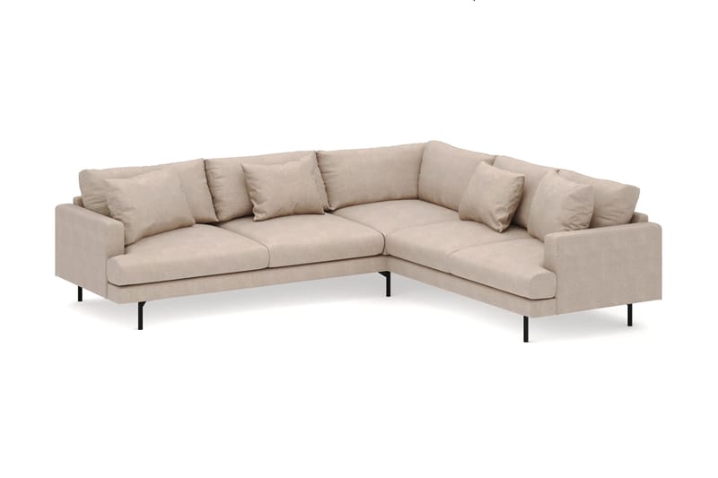 Menard 6-sits Högervänd L-formad Hörnsoffa i Tyg - Beige - Möbler - Vardagsrum - Soffor - Hörnsoffor