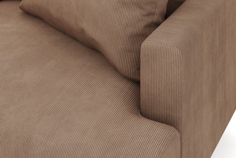 Menard 6-sits Vänstervänd L-formad Hörnsoffa i Manchester - Brun - Möbler - Vardagsrum - Soffor - Hörnsoffor