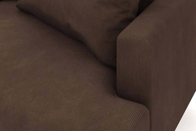 Menard 6-sits Vänstervänd L-formad Hörnsoffa i Manchester - Brun - Möbler - Vardagsrum - Soffor - Hörnsoffor