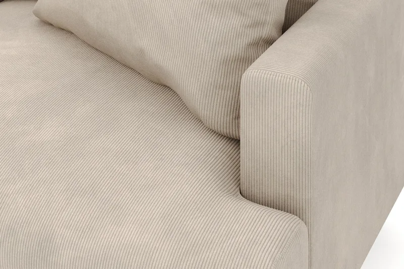 Menard 6-sits Vänstervänd L-formad Hörnsoffa i Manchester - Greige - Möbler - Vardagsrum - Soffor - Hörnsoffor