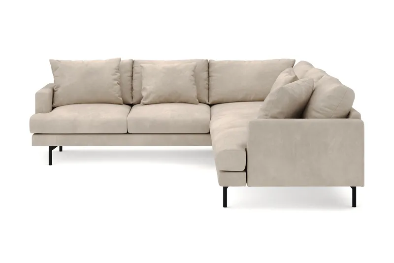 Menard 6-sits Vänstervänd L-formad Hörnsoffa i Manchester - Greige - Möbler - Vardagsrum - Soffor - Hörnsoffor