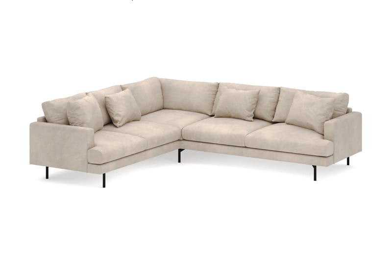 Menard 6-sits Vänstervänd L-formad Hörnsoffa i Manchester - Greige - Möbler - Vardagsrum - Soffor - Hörnsoffor