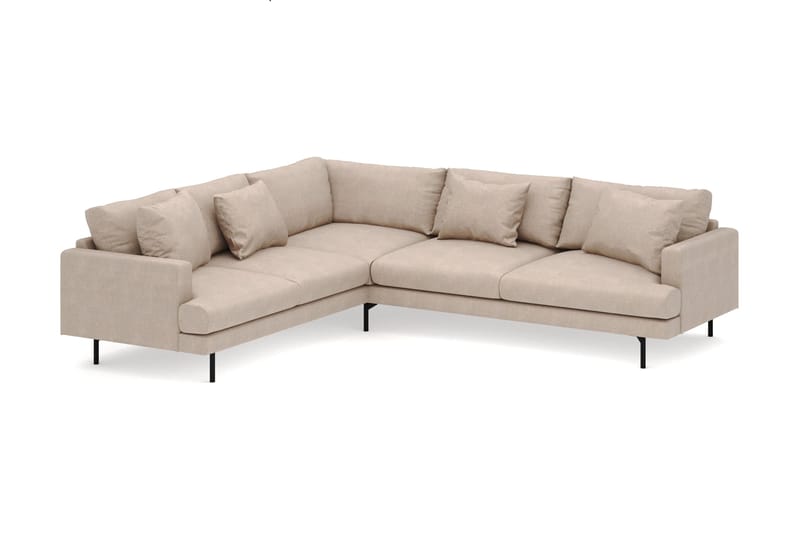 Menard 6-sits Vänstervänd L-formad Hörnsoffa i Tyg - Beige - Möbler - Vardagsrum - Soffor - Hörnsoffor