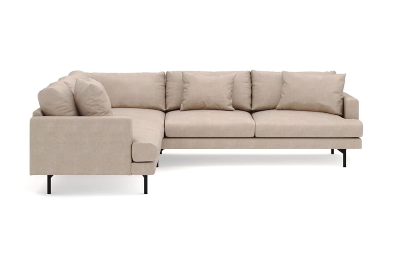 Menard 6-sits Vänstervänd L-formad Hörnsoffa i Tyg - Beige - Möbler - Vardagsrum - Soffor - Hörnsoffor