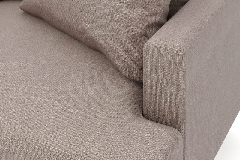 Menard 6-sits Vänstervänd L-formad Hörnsoffa i Tyg - Brun - Möbler - Vardagsrum - Soffor - Hörnsoffor