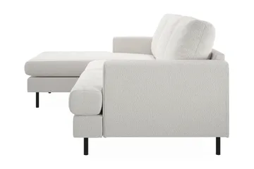 Menard Compact 3-sits Vänstervänd L-formad Divansoffa i Bouclé - Vit - Möbler - Vardagsrum - Soffor - Divansoffa & schäslong