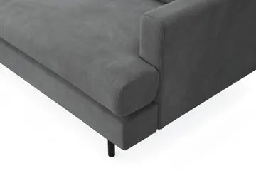 Menard Compact 3-sits Vänstervänd L-formad Divansoffa i Manchester - Grå - Möbler - Vardagsrum - Soffor - Divansoffa & schäslong