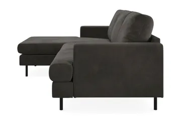 Menard Compact 3-sits Vänstervänd L-formad Divansoffa i Manchester - Mörkgrå - Möbler - Vardagsrum - Soffor - Divansoffa & schäslong