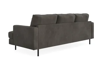 Menard Compact 3-sits Vänstervänd L-formad Divansoffa i Manchester - Mörkgrå - Möbler - Vardagsrum - Soffor - Divansoffa & schäslong