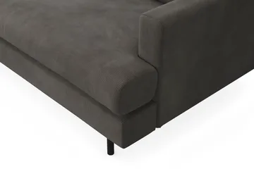 Menard Compact 3-sits Vänstervänd L-formad Divansoffa i Manchester - Mörkgrå - Möbler - Vardagsrum - Soffor - Divansoffa & schäslong
