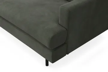 Menard Compact 3-sits Vänstervänd L-formad Divansoffa i Manchester - Mörkgrön - Möbler - Vardagsrum - Soffor - Divansoffa & schäslong