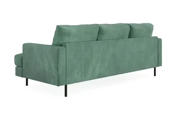 Menard Compact 3-sits Vänstervänd L-formad Divansoffa i Sammet - Mörkgrön - Möbler - Vardagsrum - Soffor - Divansoffa & schäslong